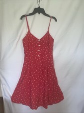 Gap Pink White Floral Sundress Adj Straps Shirred Bodice Twirly Swirly Sz 2 EUC