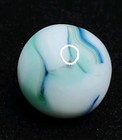 Oxblood 💎Blue & Green Swirl Ravenswood or Alley Glass Swirl Vintage Marble .58" — photo 7