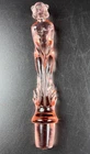 Vintage 1930s Fenton Pink glass September Morn Nymph Figurine frog center piece