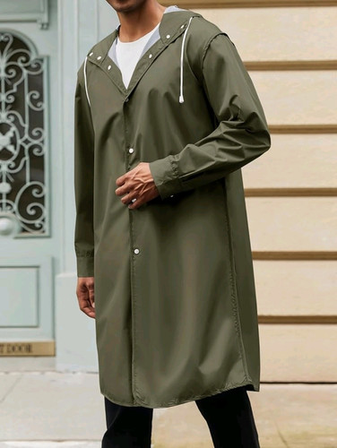 Rain Jacket With Hood Waterproof Lightweight Men's Rain Coat Size Medium