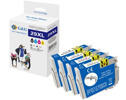 G&G 14806 G&G Xl-Patronen 4Er Set FüR Epson 29XL/T2996 Bk/C/M/Y-image