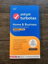 TurboTax Home & Bus 2025 Tax Software Fed & State Tax Win & Mac SHIP ONLY
