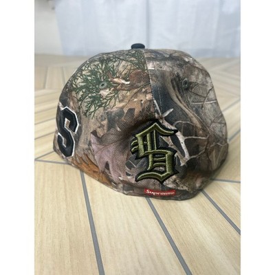 Supreme 7 1/2 RealTree Leaf Camo Multi S Logo Fitted Hat New Era