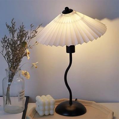 Moderne Tischlampe LED Retro Schwarz Metall Schlafzimmer Wohnzimmer Nachtlicht
