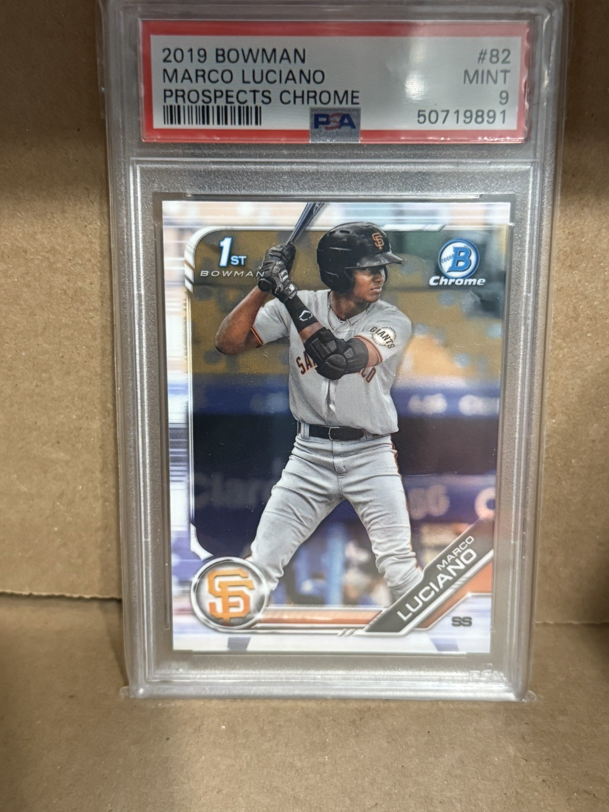 Marco Luciano 2019 Bowman Chrome Prospects #BCP-82 RC Rookie PSA 9 SF Giants