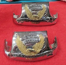 Live To Ride Front & Rear Fender Tip Cover Chrome  FLT FLHR FLSTC Harley OEM