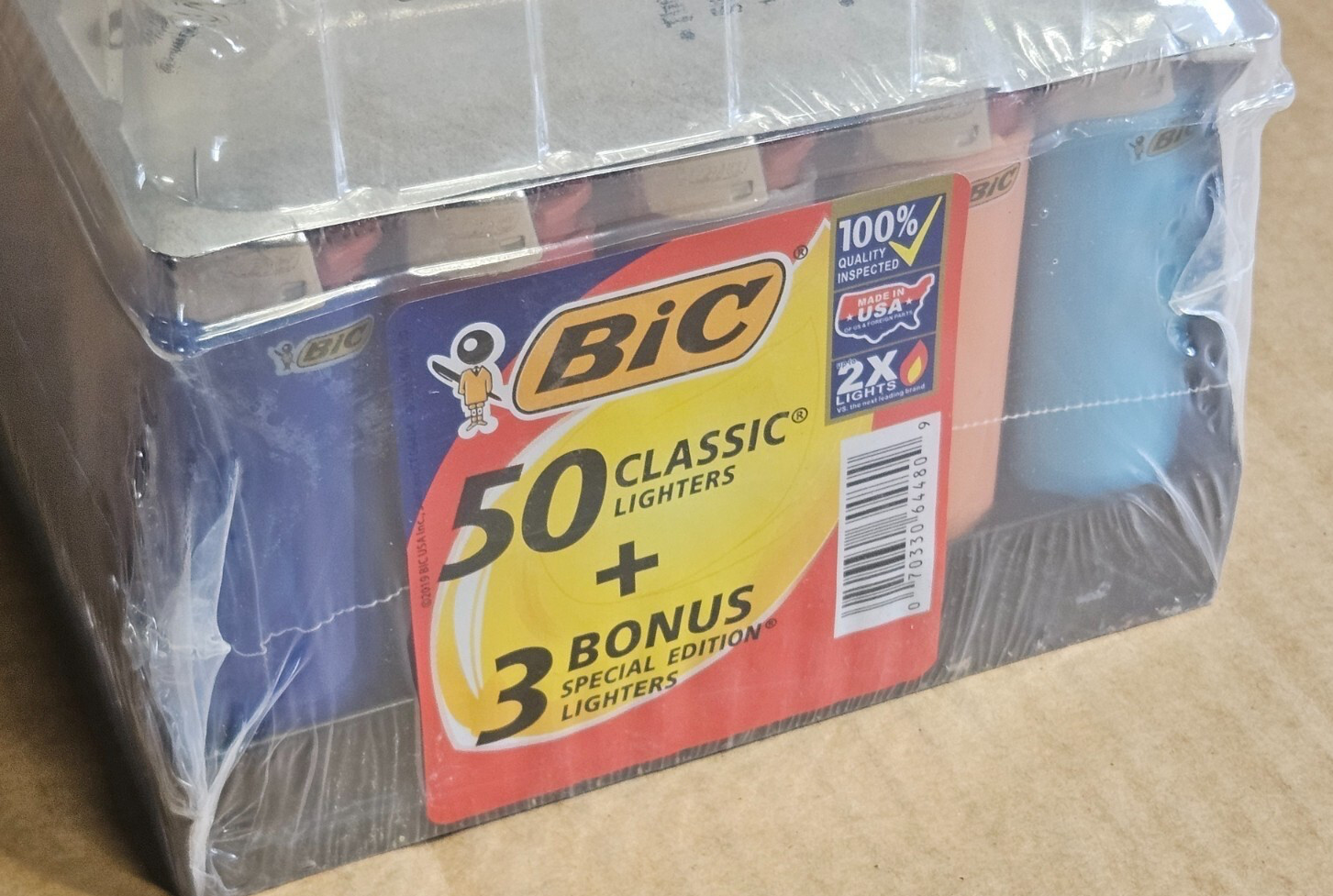 BIC Classic Lighters Assorted Colors, 50 plus 3 FREE. new