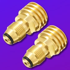 2PCS POL to QCC1 Propane Tank Adapter 100 lb LP Tank Valve to Type-1 Fitting US