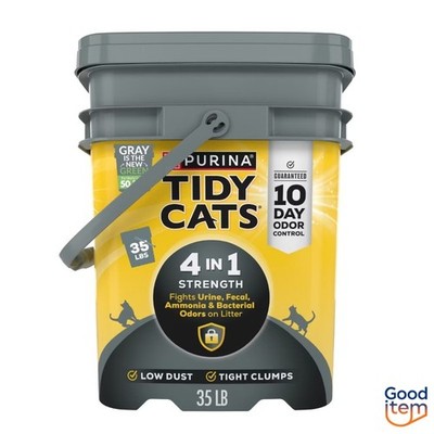 Purina Tidy Cats 4-in-1 Strength Clumping  Kitty Litter for Odor Control - 35lbs