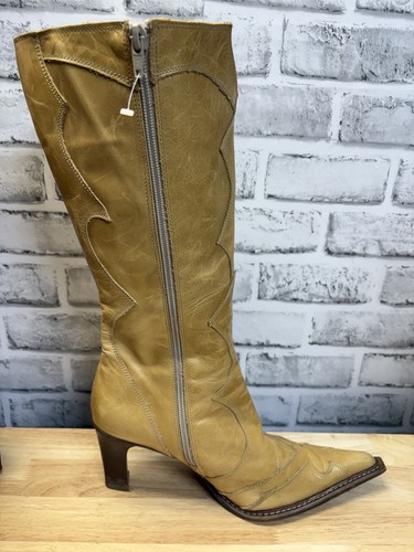 Vintage Y2K DESTROY Cowboy Western Stiefel mit Absatz bis spitz zulaufend Gr. 41 US10-10,5 - Bild 7 von 22