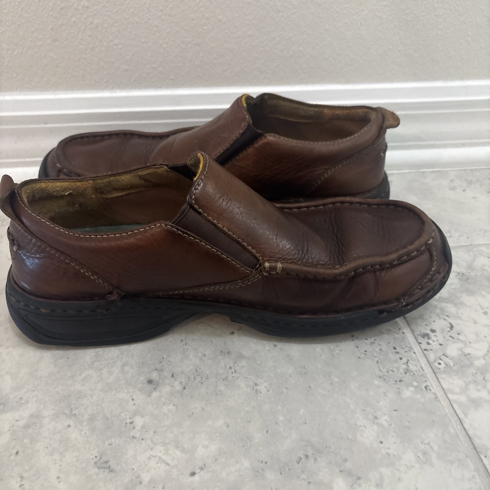 Timberland Smart Loafer Mens 9.5 M Brown Leather Shoes Comfort Work Slip On