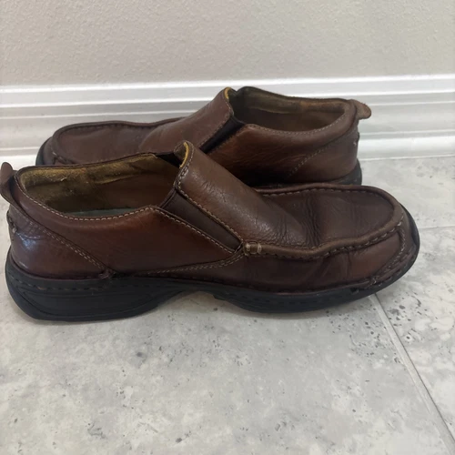 Timberland Mocassino Smart Uomo 9 5 M Scarpe Pelle Marrone Comode da Lavoro Slip On