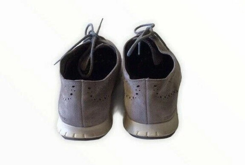 Cole Haan Zerogrand Women Wingtip Oxford Perforated Shoe Grey D44069 Size 10B - Picture 4 of 9