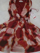 Anthropologie Ruffled Wrap Mini Dress Size Xs TAYLOR 