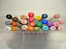 COPIC Sketch Markers Set 25 with 72 Slot Case New & Used