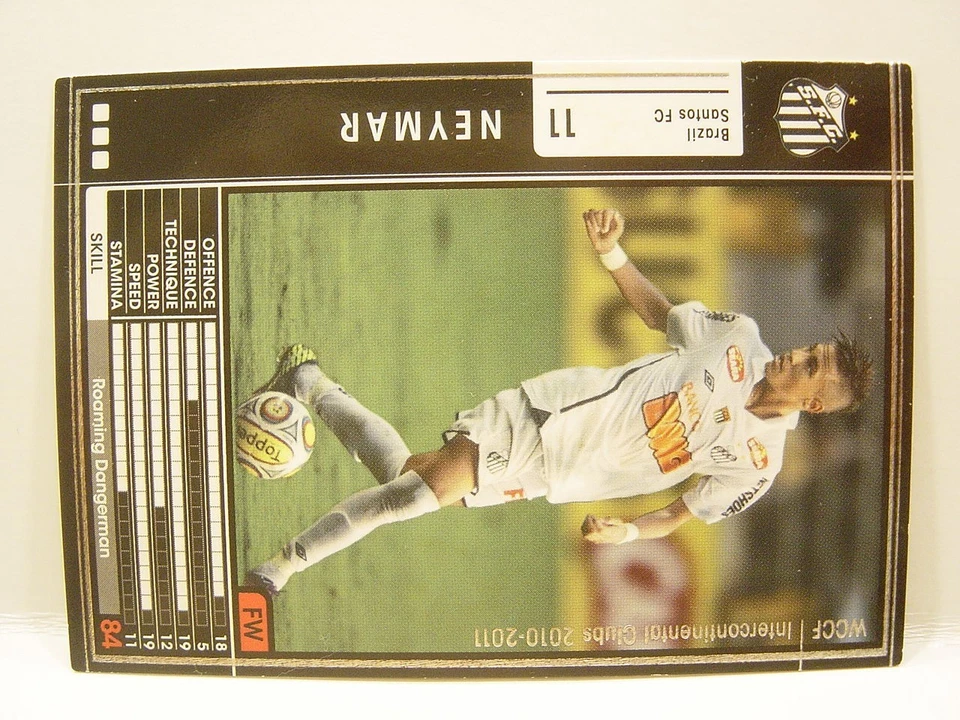 Panini WCCF 2010-11 Neymar Júnior 1992 Brazil No.11 Santos FC Rookie Card #031 - Image 3 of 4