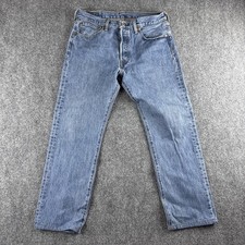 Vintage Levi's 501 Original Fit Jeans 32x30 Medium Wash Button Fly Y2K 2001