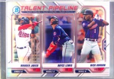 2021 Bowman Nick Gordon / Royce Lewis / Wander Javier #TP-MIN Twins Talent