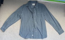 PD C Tailored Fit Blue Button Down Long Sleeve Washed Casual