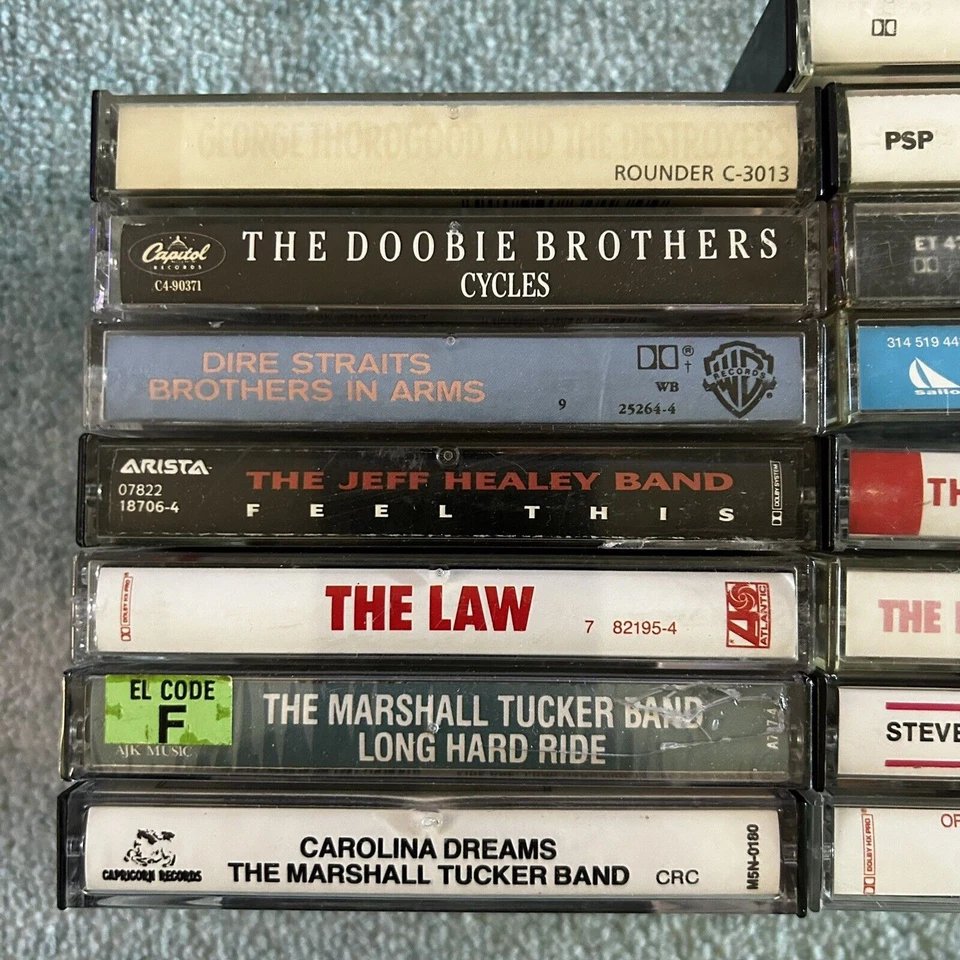 Cassette Tape Lot Steve Miller Dire Straits Doobie Brothers Stevie Ray Vaughn - Image 3 of 4