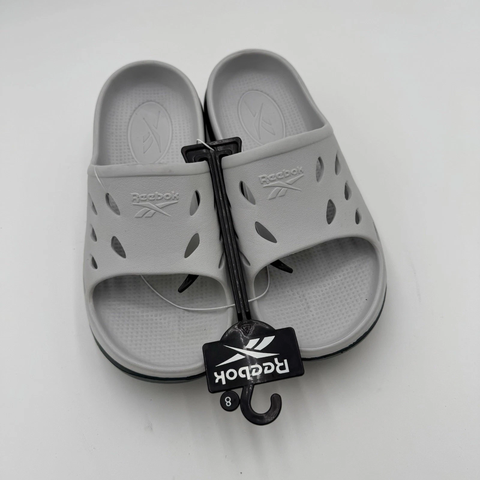 Sandali Reebok uomo classici grigi slide estivi outdoor scarpe acqua taglia 8 nuovi con etichette