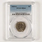 1929-S Buffalo Nickel 5c MS64 PCGS 31110-1