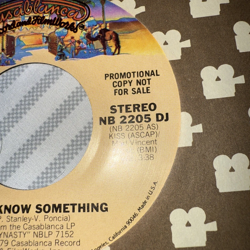 KISS: sure know something / Promo Stereo/mono CASABLANCA 7" Single 45 RPM - Image 4 of 4