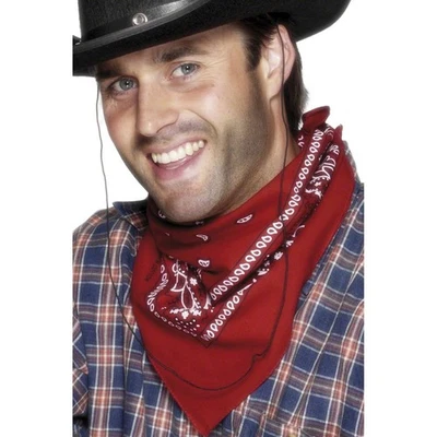 NET TOYS Rotes Cowboy Halstuch Western Männerhalstuch Herrenhalstuch Bandana Sheriff