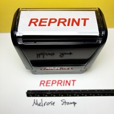 Reprint Rubber Stamp Red Ink Self Inking Ideal 4913