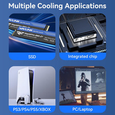 Nvme Heatsink with M.2 Thermal Pads, 2280 SSD Cooler for Pc/Laptop/Ps3/Ps4/Ps...