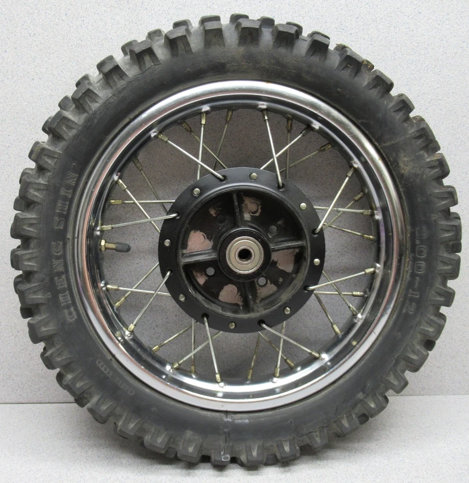 VINTAGE 1991 YAMAHA PW80 PW 80 REAR RIM HUB TIRE - Image 2 of 4