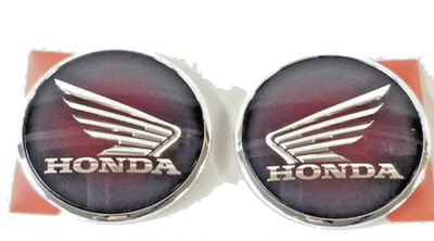 Honda Motorcycle Tank Wing Coin Emblem Sticker Set 62mm Round Badge 2016
