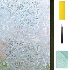 NIVIY Excellent Quality 3D Static Cling Window Film with 17.7" x 78.7", Pure 