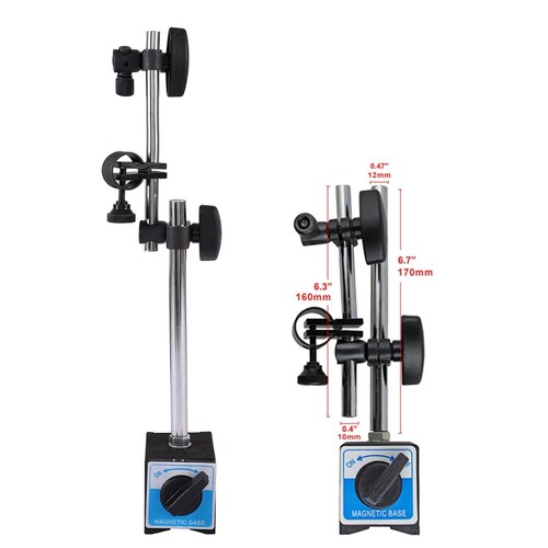Dial Indicator with Magnetic Base Holder Fine Adjustable Long Arm 0-1" Magnet... - Picture 7 of 8