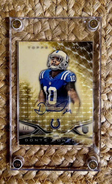 2014 Topps Platinum Donte Moncrief #50 Colts Autograph Rookie 1/1 Superfractor