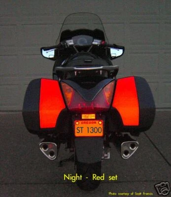 Juego de calcomanías reflectantes bolsa dura Honda ST1300 (todos los años) Foto 3 de 3