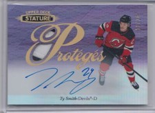 2020-21 Upper Deck Stature Protege Rookie Patch Autograph Ty Smith RC Auto /24