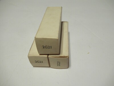 Three 2G21 NOS Electron Vacuum Tubes New Old Stock USA
