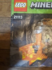 LEGO Minecraft #21113 The Cave Set Moslty Complete with Directions, No Box