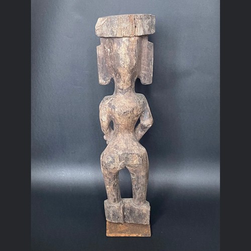 Vintage Dyak Primitive handgeschnitzte Holzstammeskunstfigur Borneo Indonesien - Bild 4 von 4