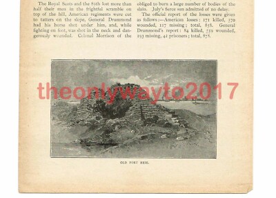 Altes Fort Erie, Schlachten des 19. Jh., Buchillustration, um 1905