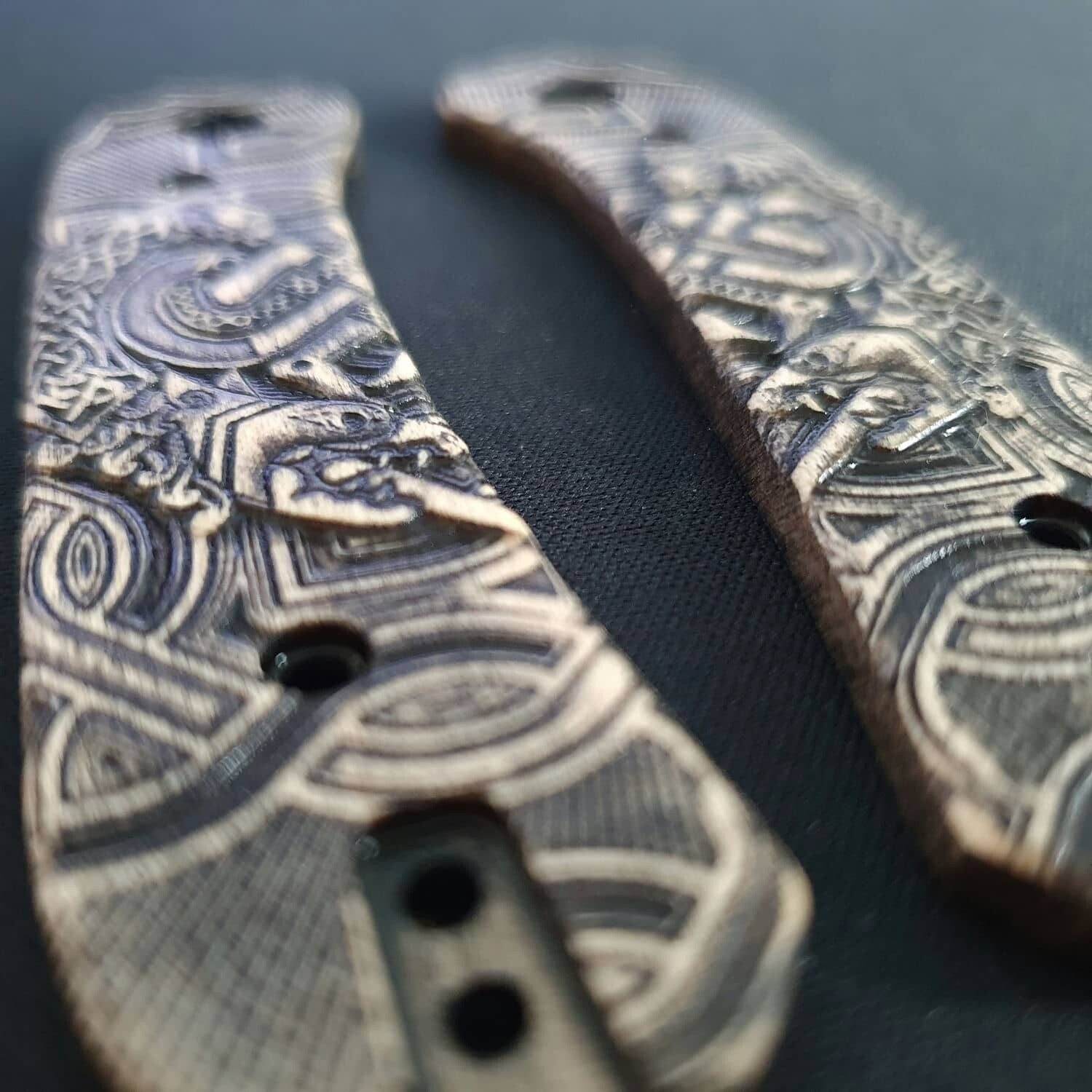 Celtic Heart Knafs Lander Knife Scales eBay