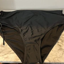 Xhilaration Women’s Black High-waisted Strappy Bikini Bottoms Size 24W/26W NWT