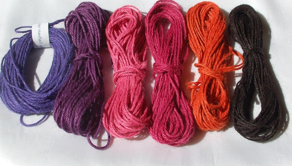 10m Hanffaden 2mmn Hanfschnur Hanfkordel Hemp Cord gefärbt rot blau lila - Bild 2 von 2