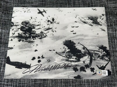 HERSHEL WILLIAMS SIGNED AUTO 8X10 PHOTO MEDAL OF HONOR IWO JIMA BECKETT BAS COA