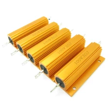 10PCS 3.0 Ohm 3R 100W Watt Metal Shell Case Wirewound Golden Power Resistor