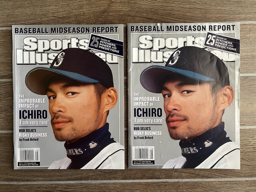 祝 HOF Ichiro Sports Illustrated Baseball Magazine No Label Jul 8, 2002 MVP Lot