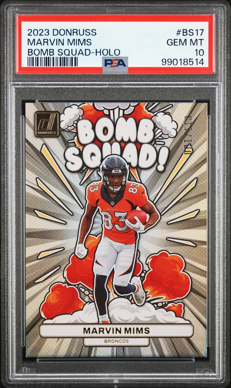 Marvin Mims Panini Donruss Bomb Squad #BS17 Holo