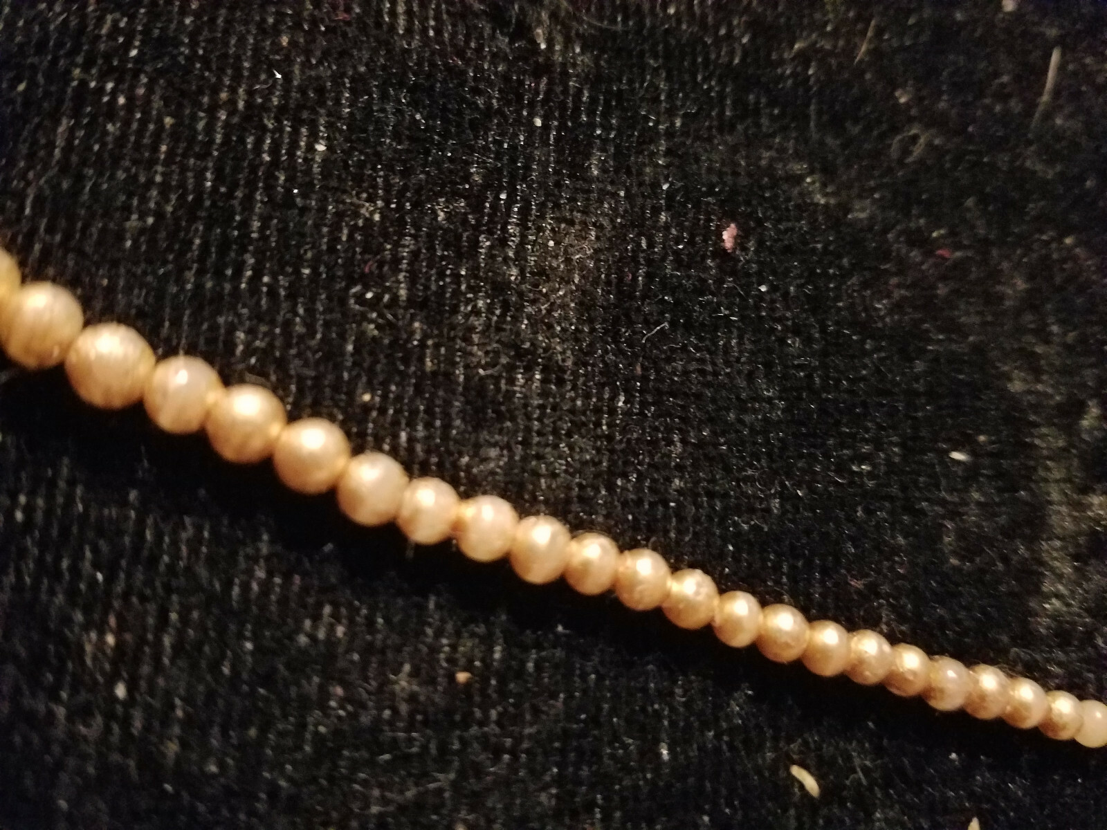 15"Strand Of Vintage Pearls 10k Gold Clasp Necklace Gem