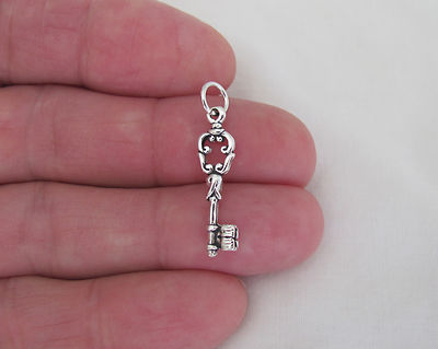 Sterling Silver 3d Key charm